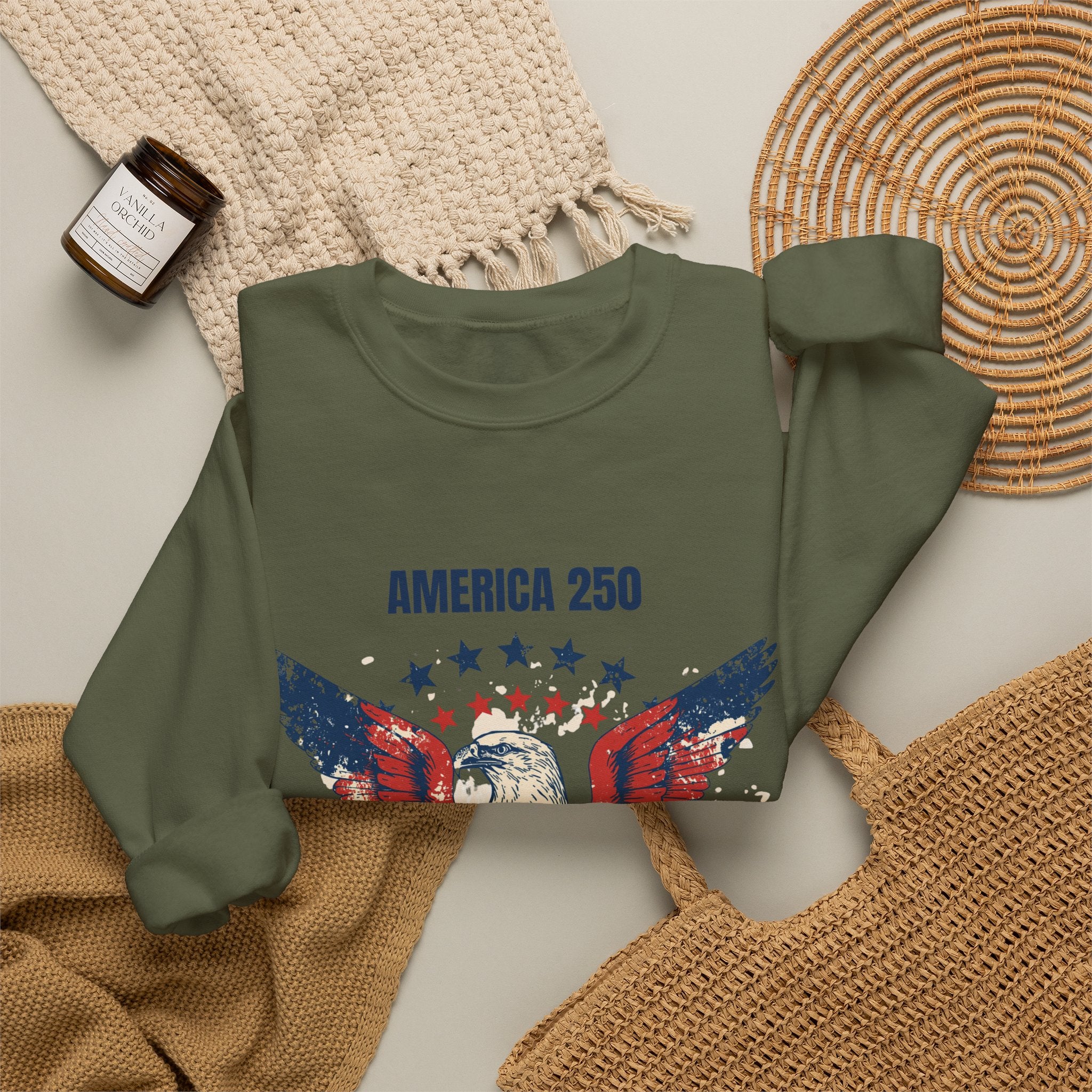 America 250 Sweatshirt, Patriotic Eagle Crewneck, 1776 2026 Anniversary Sweatshirt, 250 Years of Freedom Gift