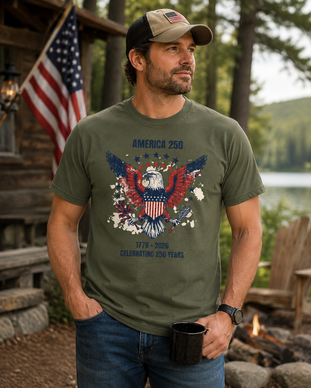 America 250 Shirt, 1776 2026 T Shirt, USA 250th Anniversary Tee, Patriotic Eagle Shirt, America Birthday Shirt, July 4th Gift