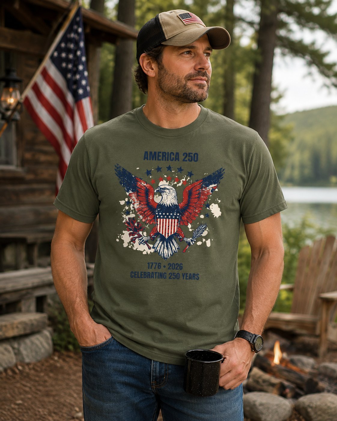 America 250 Shirt, 1776 2026 T Shirt, USA 250th Anniversary Tee, Patriotic Eagle Shirt, America Birthday Shirt, July 4th Gift