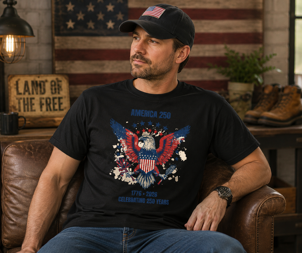 America 250 Shirt, 1776 2026 T Shirt, USA 250th Anniversary Tee, Patriotic Eagle Shirt, America Birthday Shirt, July 4th Gift