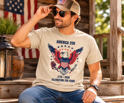 America 250 Shirt, 1776 2026 T Shirt, USA 250th Anniversary Tee, Patriotic Eagle Shirt, America Birthday Shirt, July 4th Gift