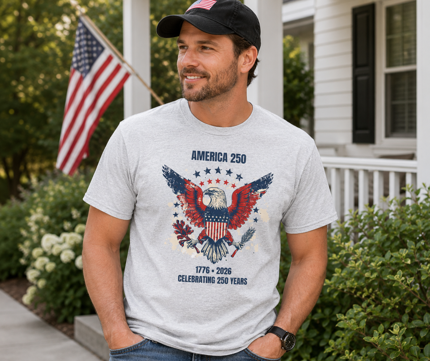 America 250 Shirt, 1776 2026 T Shirt, USA 250th Anniversary Tee, Patriotic Eagle Shirt, America Birthday Shirt, July 4th Gift