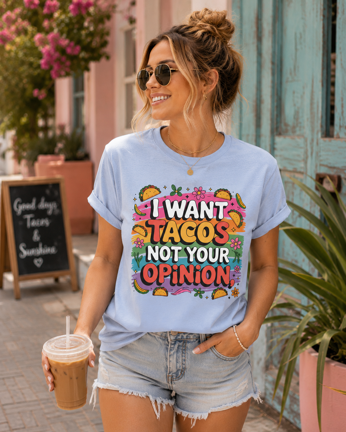 Funny Shirt for Women, Colorful Graphic Tee, Sarcastic T-Shirt, Food Lover Gift, Humorous Gift for Her