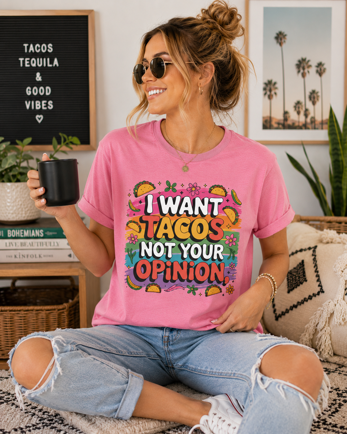 Funny Shirt for Women, Colorful Graphic Tee, Sarcastic T-Shirt, Food Lover Gift, Humorous Gift for Her