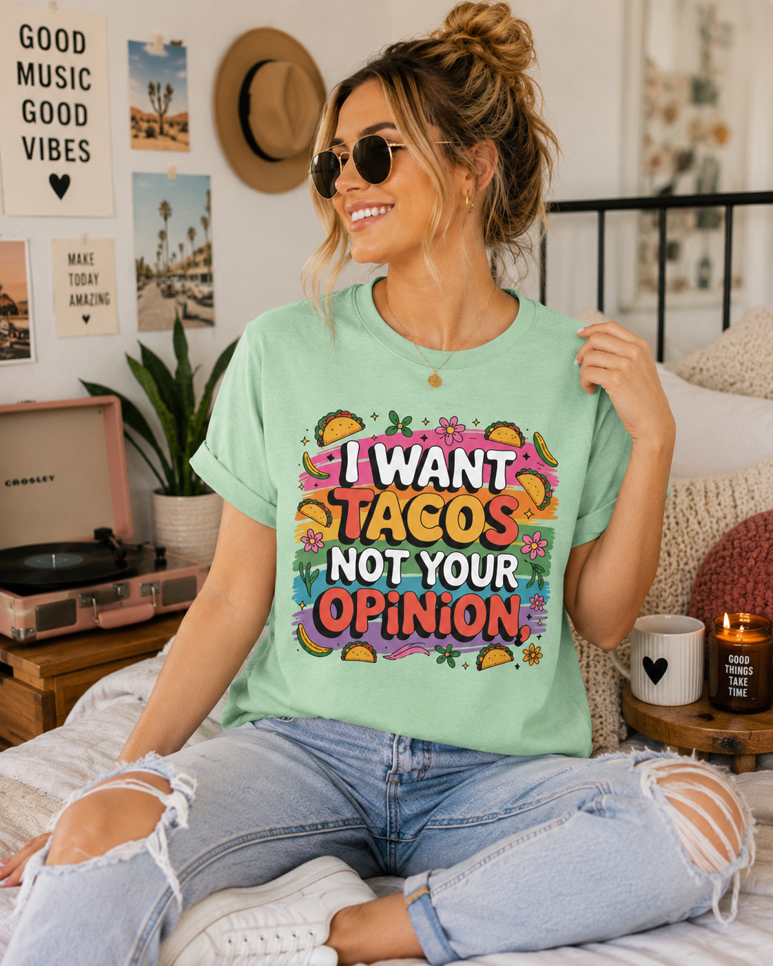 Funny Shirt for Women, Colorful Graphic Tee, Sarcastic T-Shirt, Food Lover Gift, Humorous Gift for Her