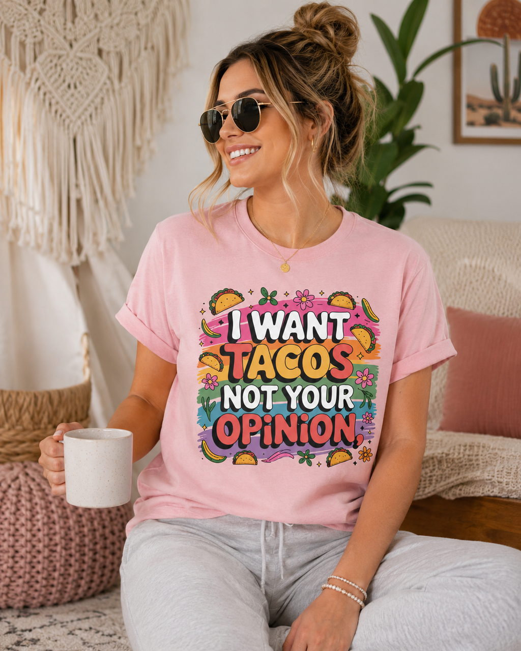 Funny Shirt for Women, Colorful Graphic Tee, Sarcastic T-Shirt, Food Lover Gift, Humorous Gift for Her