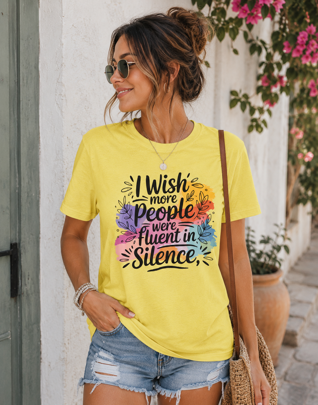 Funny Graphic Tee for Women, Colorful Floral Shirt, Cute Casual T Shirt, Trendy Everyday Tee, Gift for Her