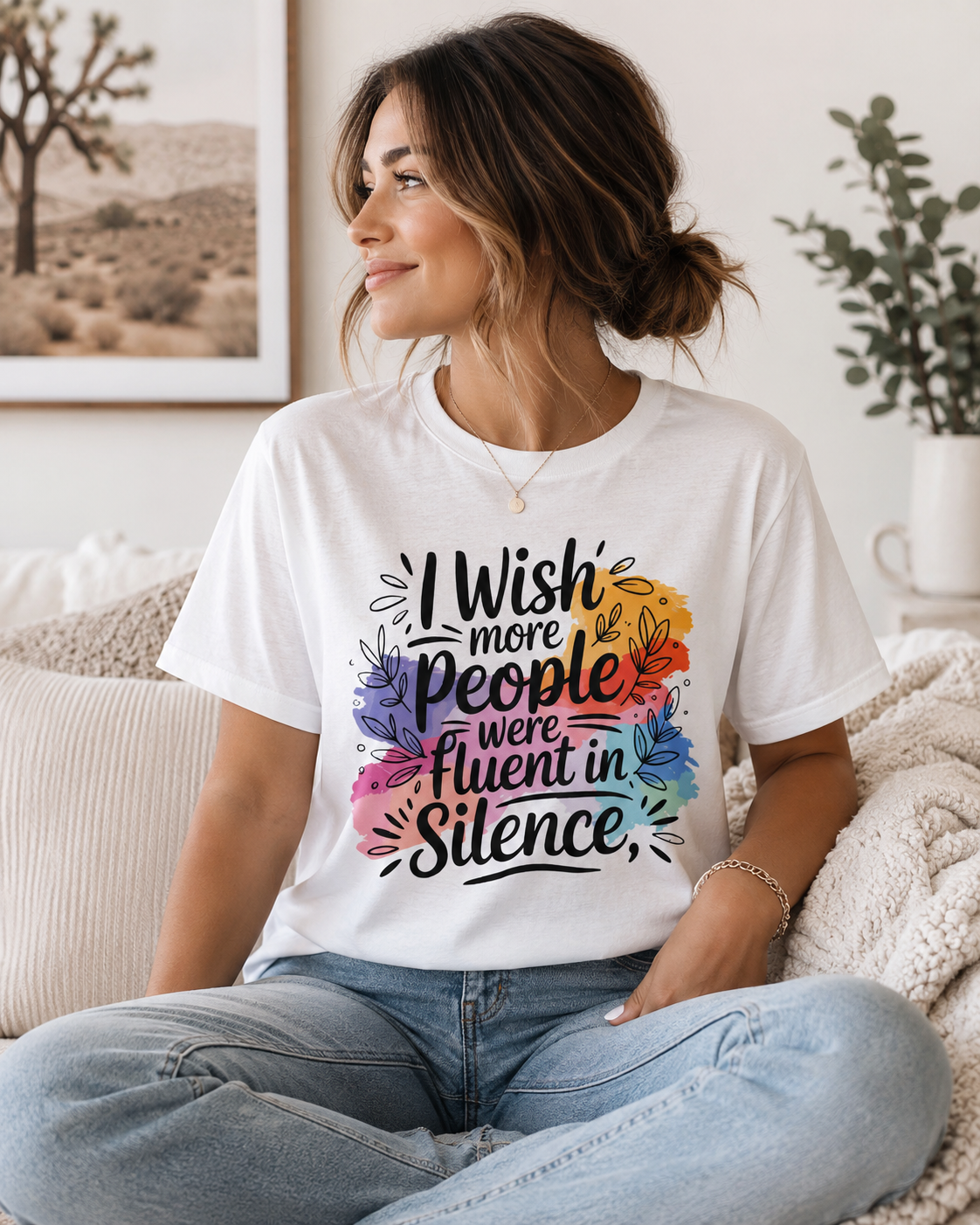 Funny Graphic Tee for Women, Colorful Floral Shirt, Cute Casual T Shirt, Trendy Everyday Tee, Gift for Her