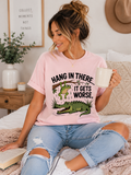 Funny Frog Shirt, Alligator Graphic Tee, Funny Animal T Shirt, Cute Casual Tee for Women, Sarcastic Graphic Shirt