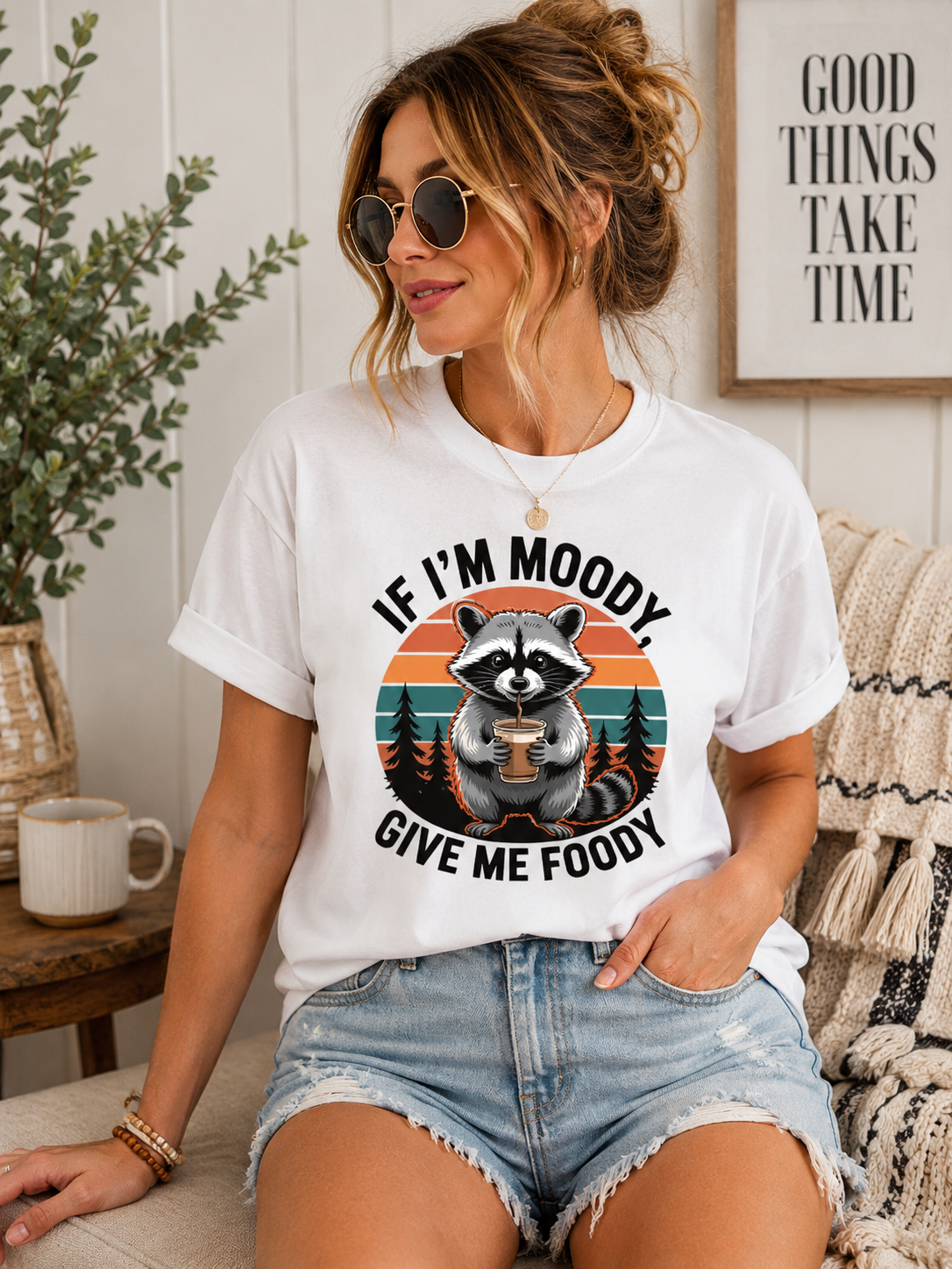 Funny Animal Shirt for Women, Cute Animal Graphic Tee, Food Lover T Shirt, Casual Everyday Tee, Gift for Her