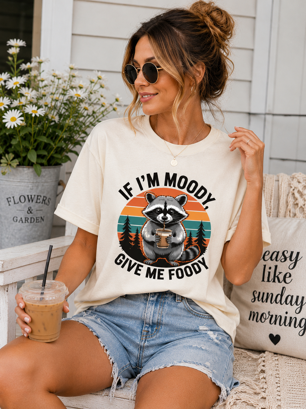 Funny Animal Shirt for Women, Cute Animal Graphic Tee, Food Lover T Shirt, Casual Everyday Tee, Gift for Her