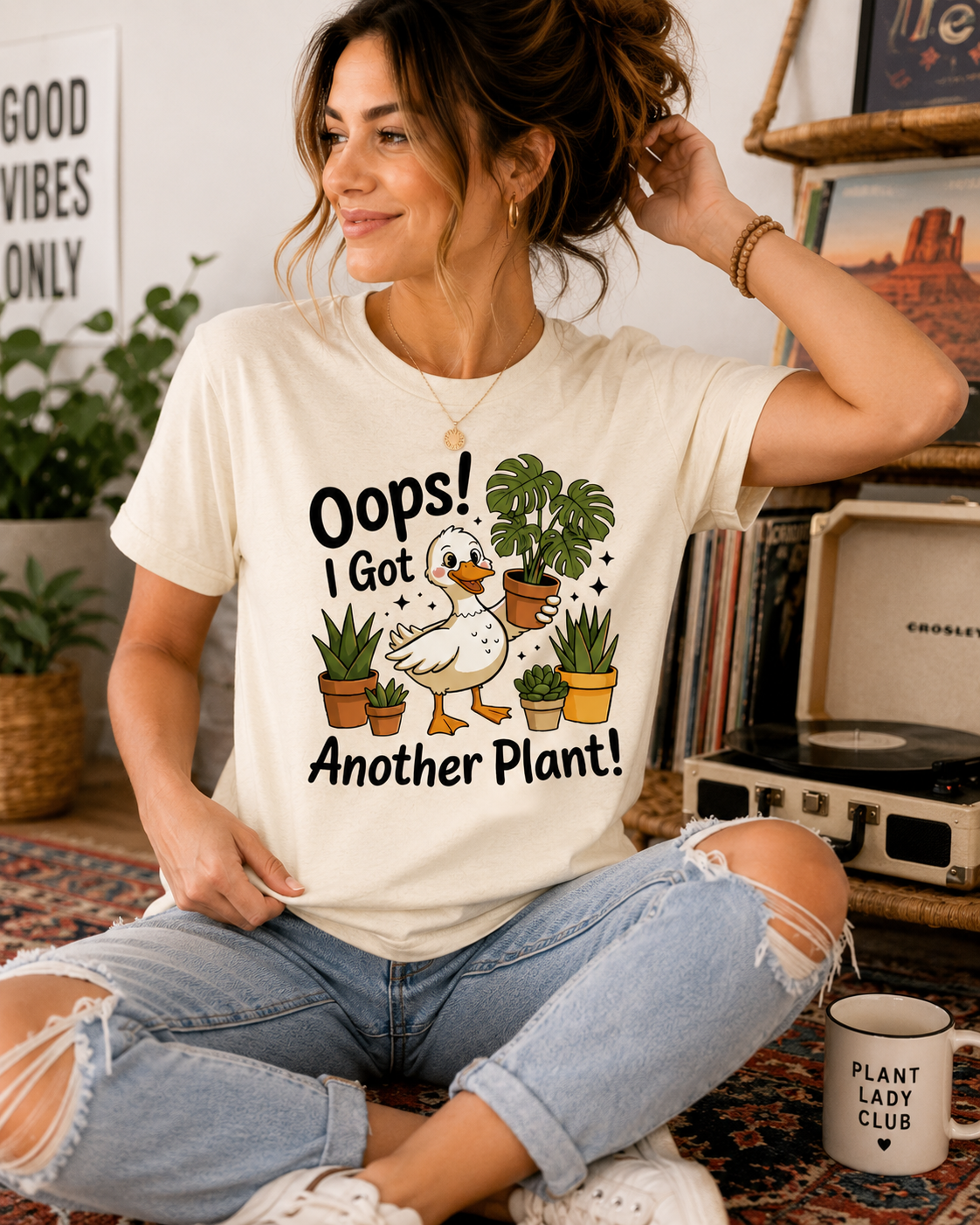 Plant Lover Shirt for Women, Funny Plant Mom T Shirt, Gardening Graphic Tee, Houseplant Lover Gift, Cute Botanical Shirt
