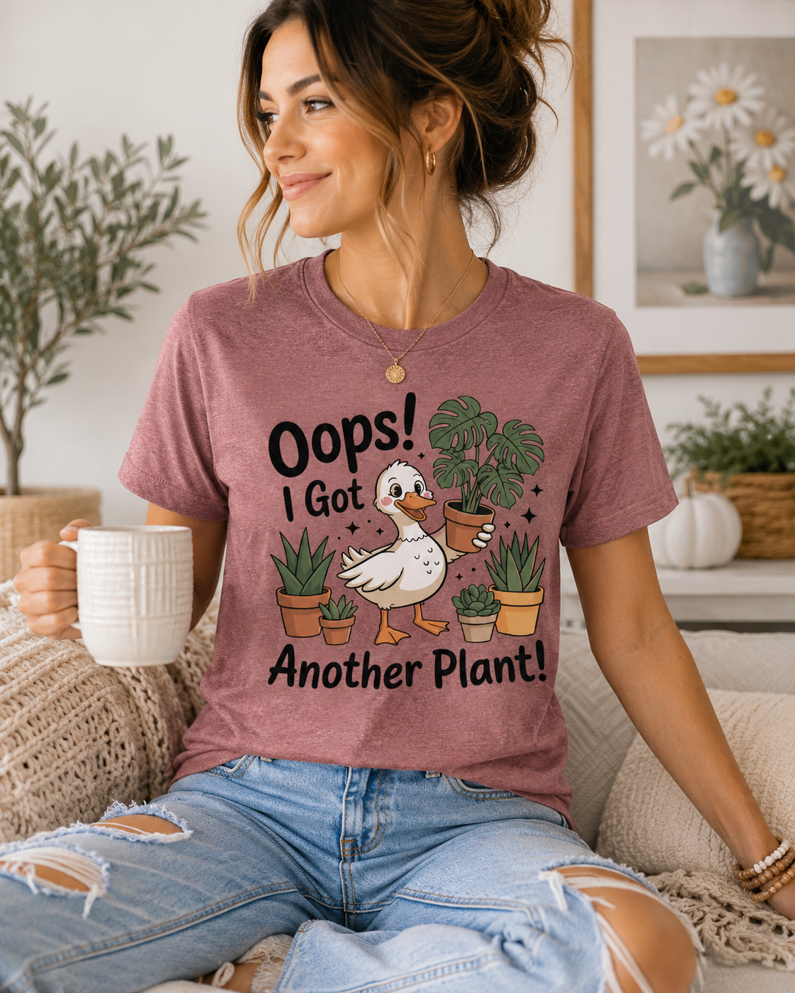 Plant Lover Shirt for Women, Funny Plant Mom T Shirt, Gardening Graphic Tee, Houseplant Lover Gift, Cute Botanical Shirt
