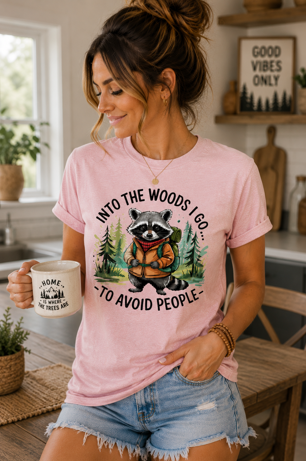 Hiking Shirt for Women, Funny Camping T Shirt, Nature Lover Graphic Tee, Introvert Shirt, Outdoor Adventure Gift