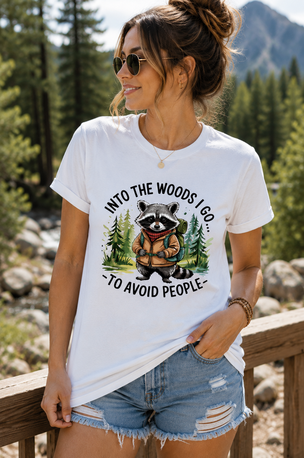 Hiking Shirt for Women, Funny Camping T Shirt, Nature Lover Graphic Tee, Introvert Shirt, Outdoor Adventure Gift