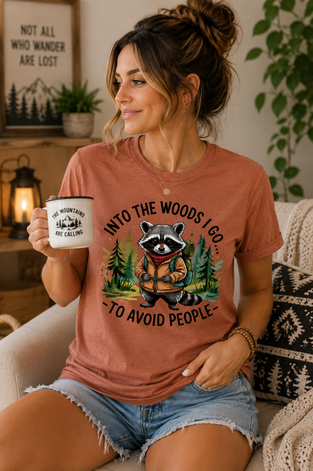 Hiking Shirt for Women, Funny Camping T Shirt, Nature Lover Graphic Tee, Introvert Shirt, Outdoor Adventure Gift