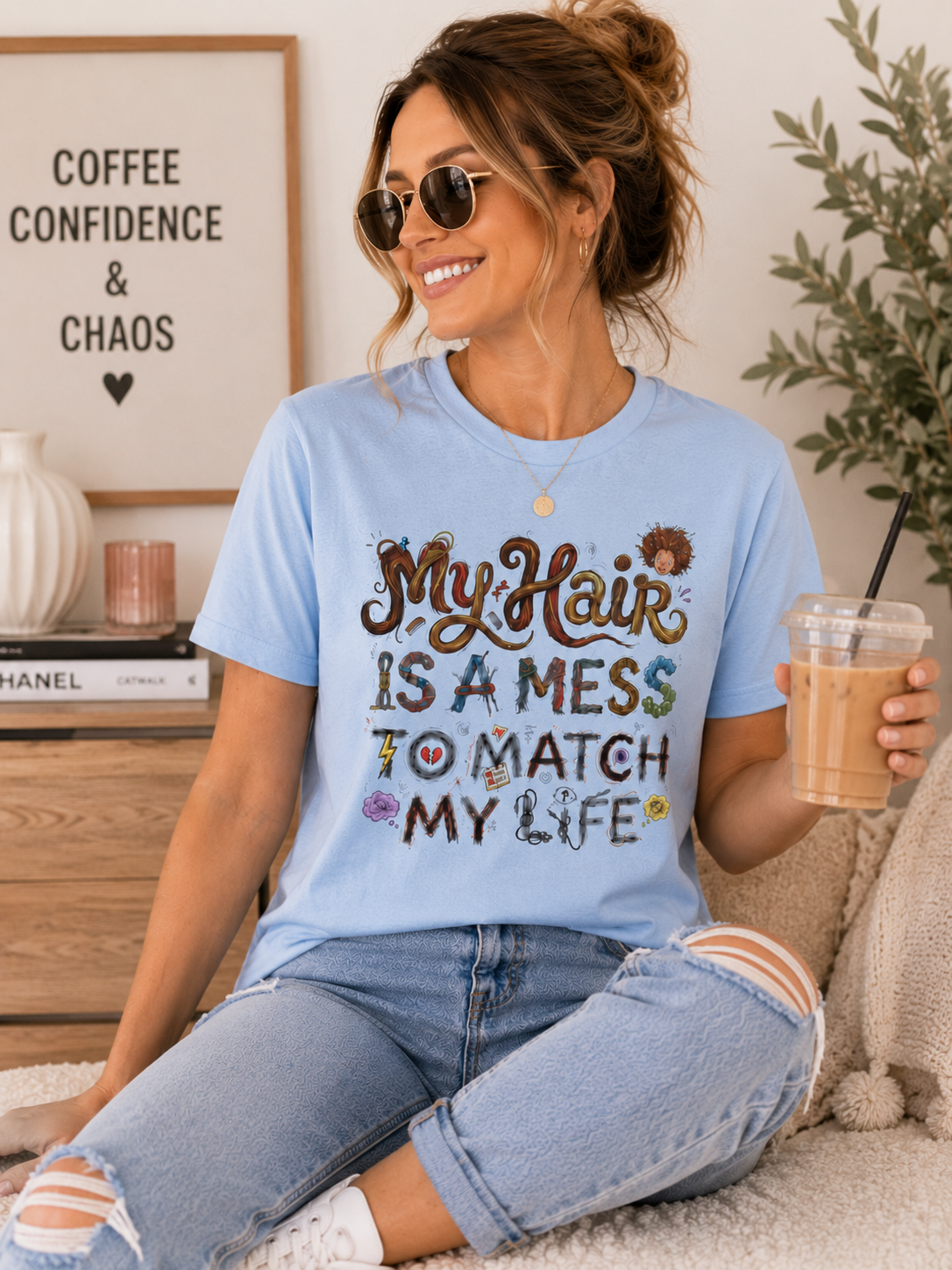 Funny Graphic Tee for Women, Cute Graphic T Shirt, Everyday Casual Shirt, Gift For Women