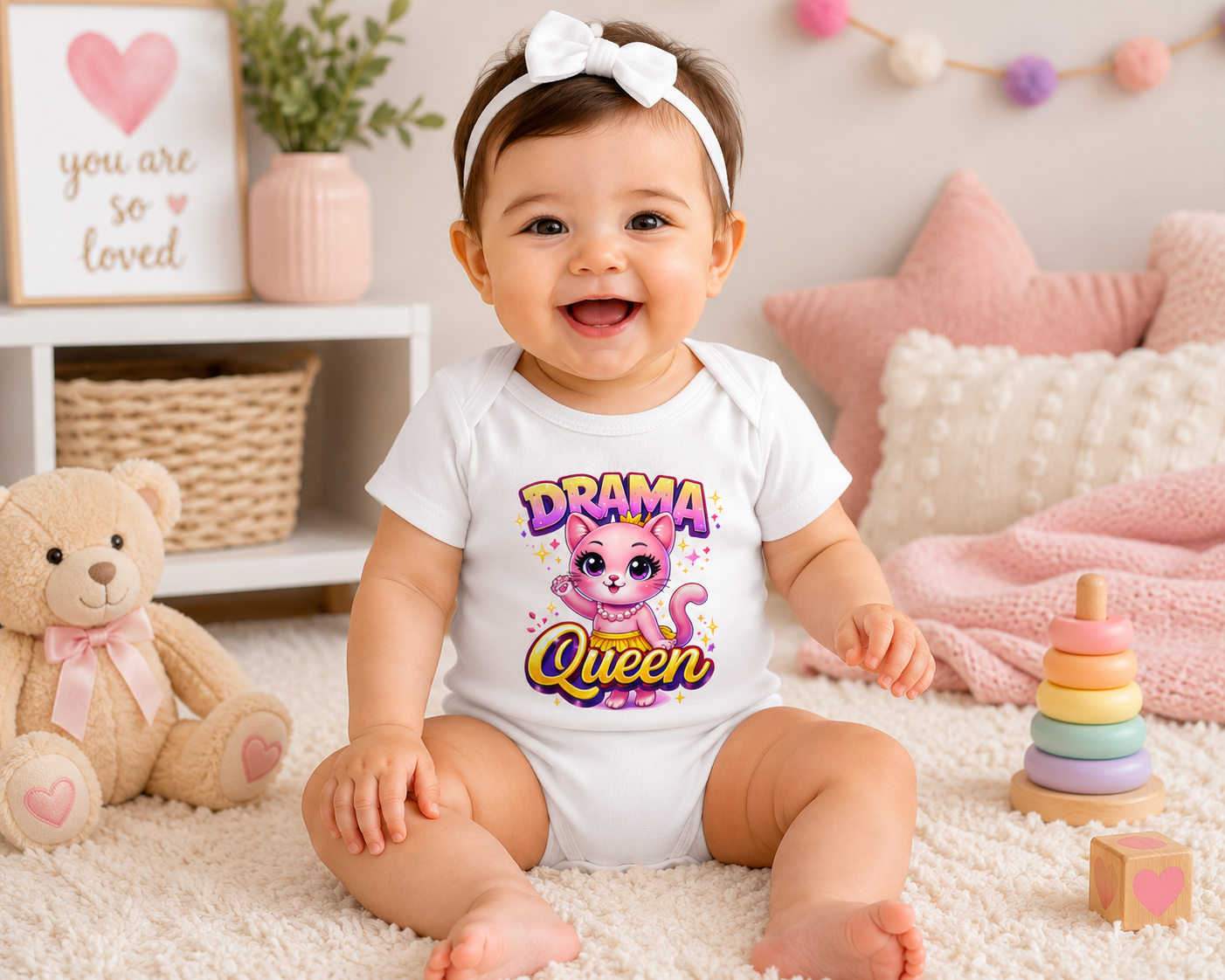 Cute Baby Girl Bodysuit, Funny Baby Girl Onesie, Cute Infant Outfit, Baby Shower Gift, Newborn Girl Clothes, Funny Baby Bodysuit