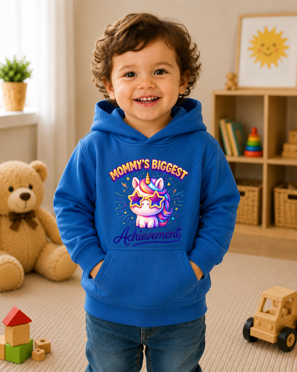 Toddler Unicorn Hoodie, Funny Toddler Sweatshirt, Cute Girls Hooded Pullover, Kids Graphic Hoodie, Birthday Gift for Toddler Girl