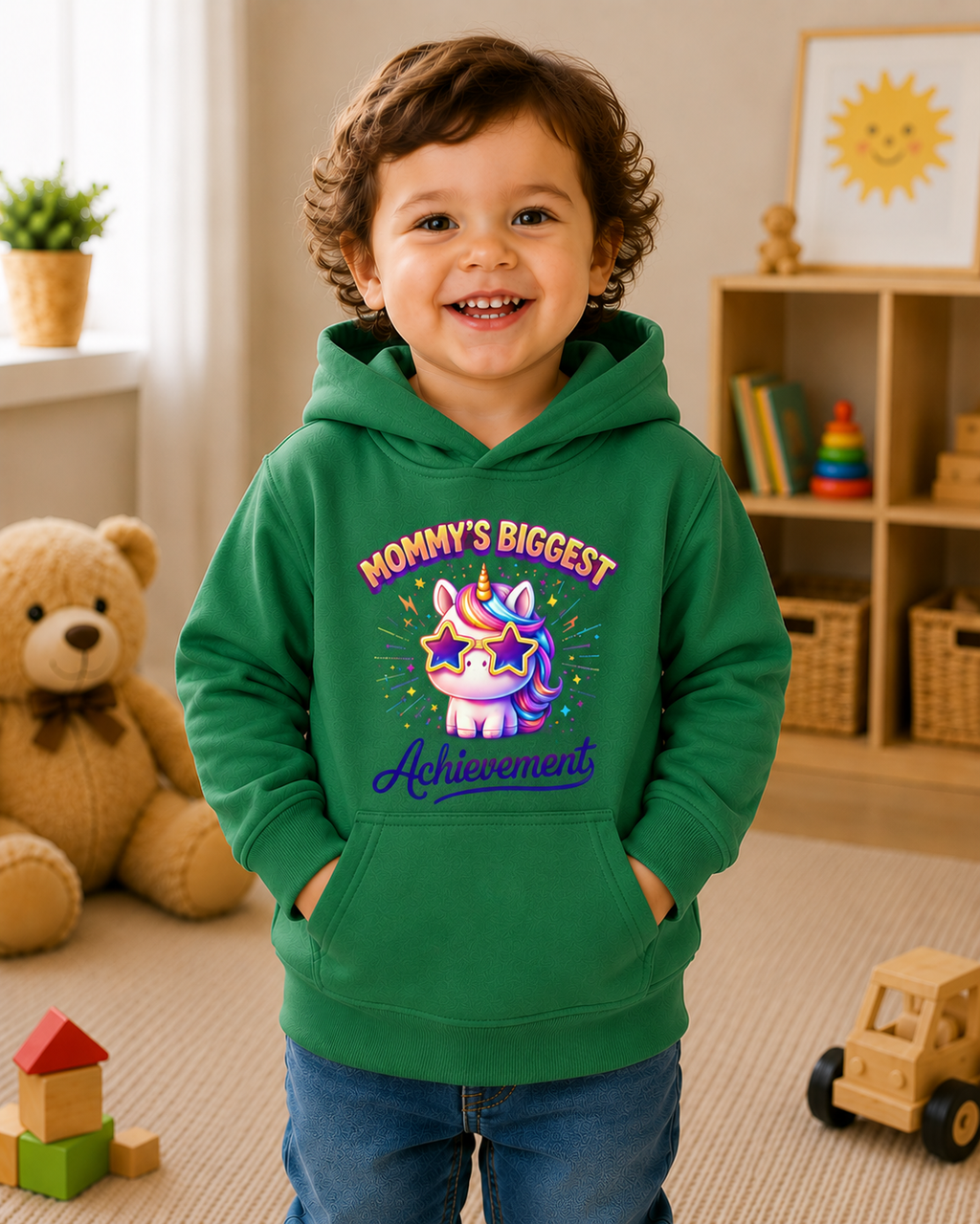 Toddler Unicorn Hoodie, Funny Toddler Sweatshirt, Cute Girls Hooded Pullover, Kids Graphic Hoodie, Birthday Gift for Toddler Girl