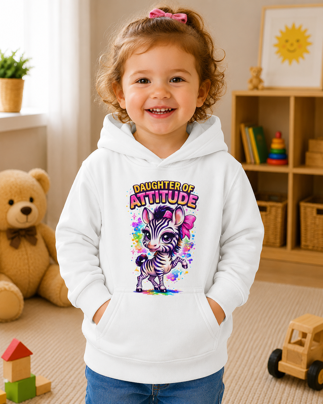 Toddler Hoodie, Cute Animal Sweatshirt, Girls Hooded Pullover, Kids Graphic Hoodie, Birthday Gift for Toddler Girl