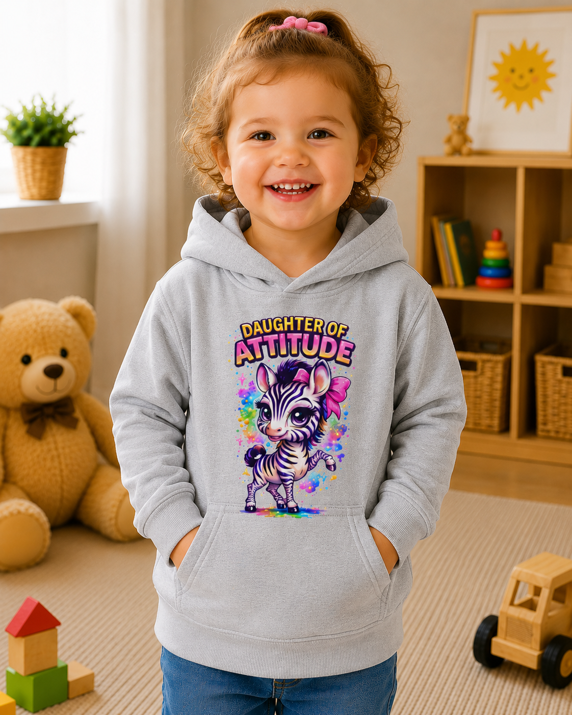 Toddler Hoodie, Cute Animal Sweatshirt, Girls Hooded Pullover, Kids Graphic Hoodie, Birthday Gift for Toddler Girl