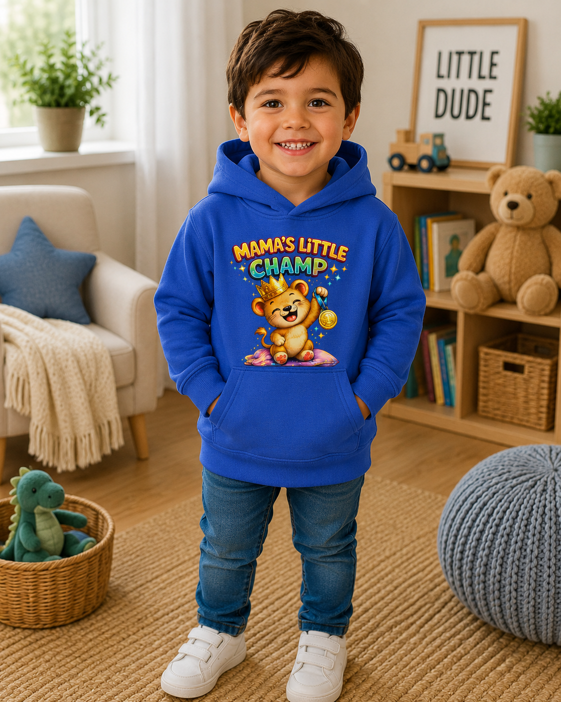 Toddler Lion Hoodie, Cute Animal Sweatshirt, Boys Hooded Pullover, Kids Graphic Hoodie, Birthday Gift for Toddler