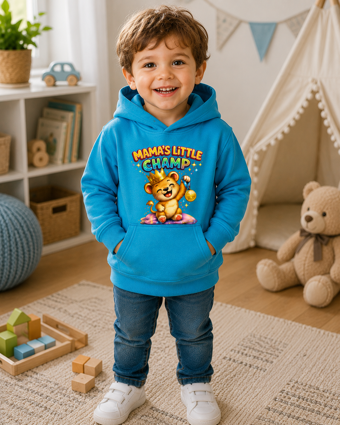 Toddler Lion Hoodie, Cute Animal Sweatshirt, Boys Hooded Pullover, Kids Graphic Hoodie, Birthday Gift for Toddler