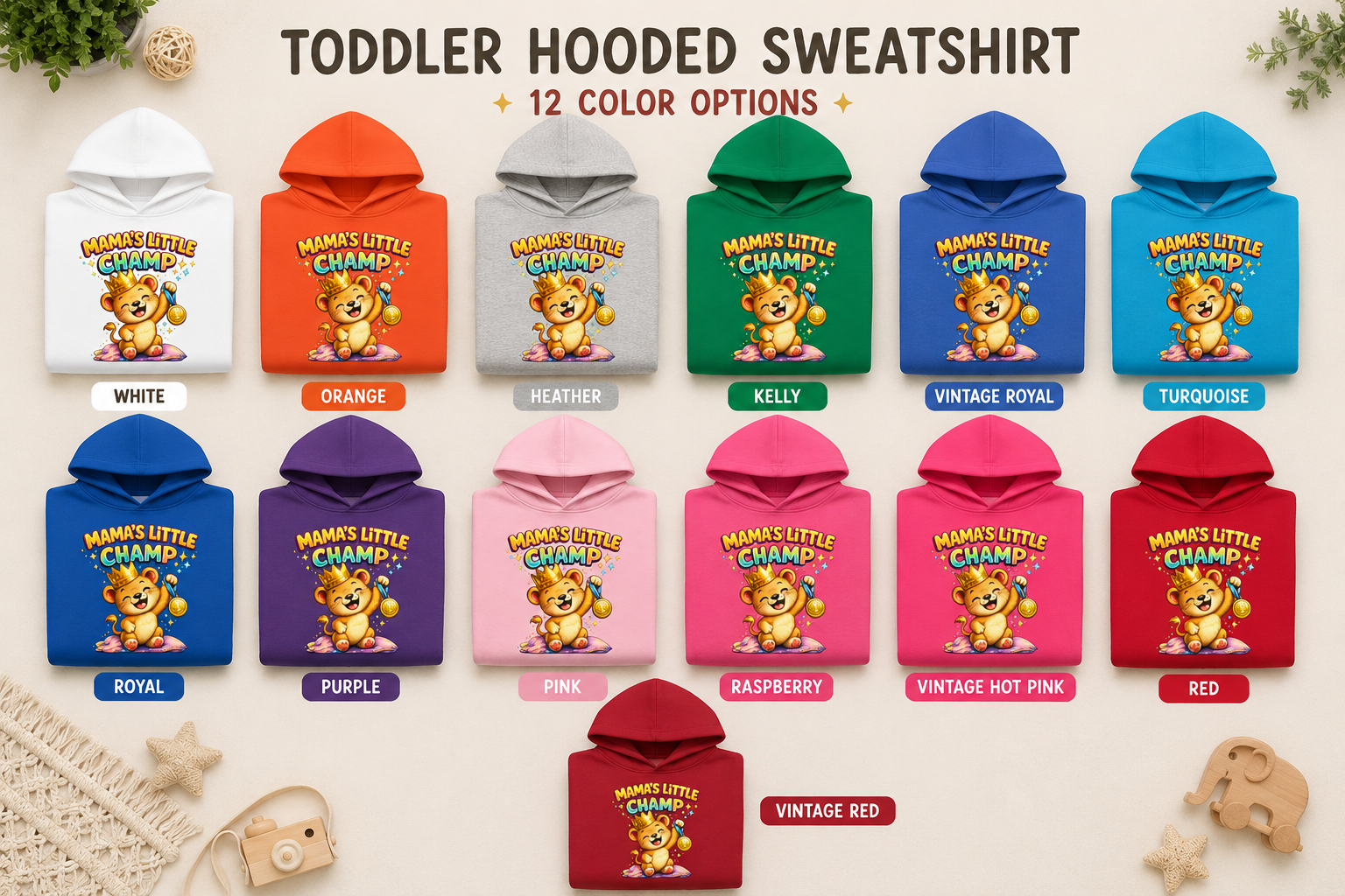 Toddler Lion Hoodie, Cute Animal Sweatshirt, Boys Hooded Pullover, Kids Graphic Hoodie, Birthday Gift for Toddler