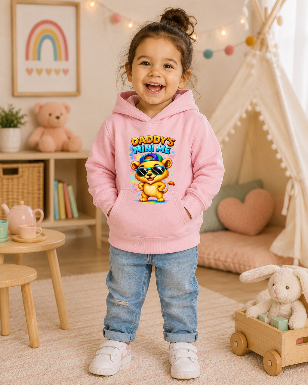Daddy's Mini Me Toddler Hoodie, Lion Graphic Hoodie, Toddler Boy Sweatshirt, Cute Kids Hoodie, Father's Day Gift