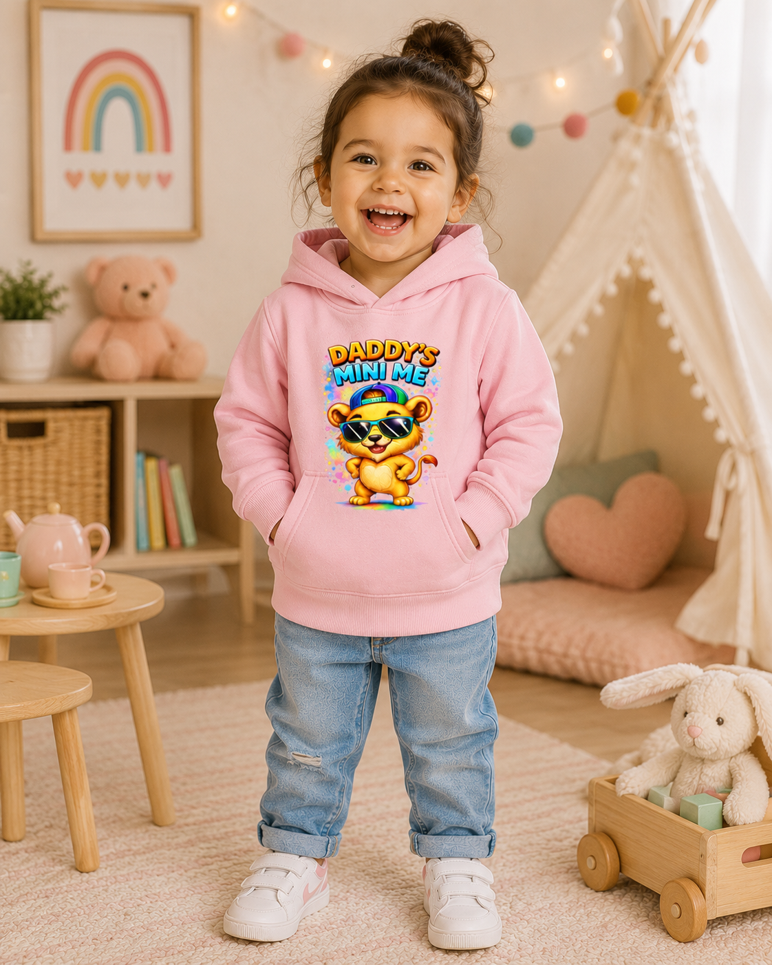 Daddy's Mini Me Toddler Hoodie, Lion Graphic Hoodie, Toddler Boy Sweatshirt, Cute Kids Hoodie, Father's Day Gift