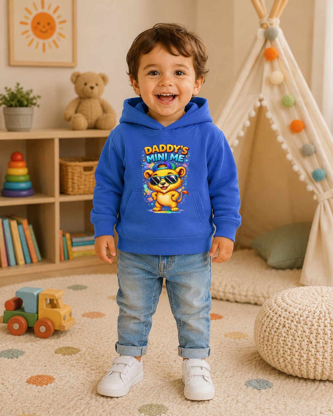 Daddy's Mini Me Toddler Hoodie, Lion Graphic Hoodie, Toddler Boy Sweatshirt, Cute Kids Hoodie, Father's Day Gift