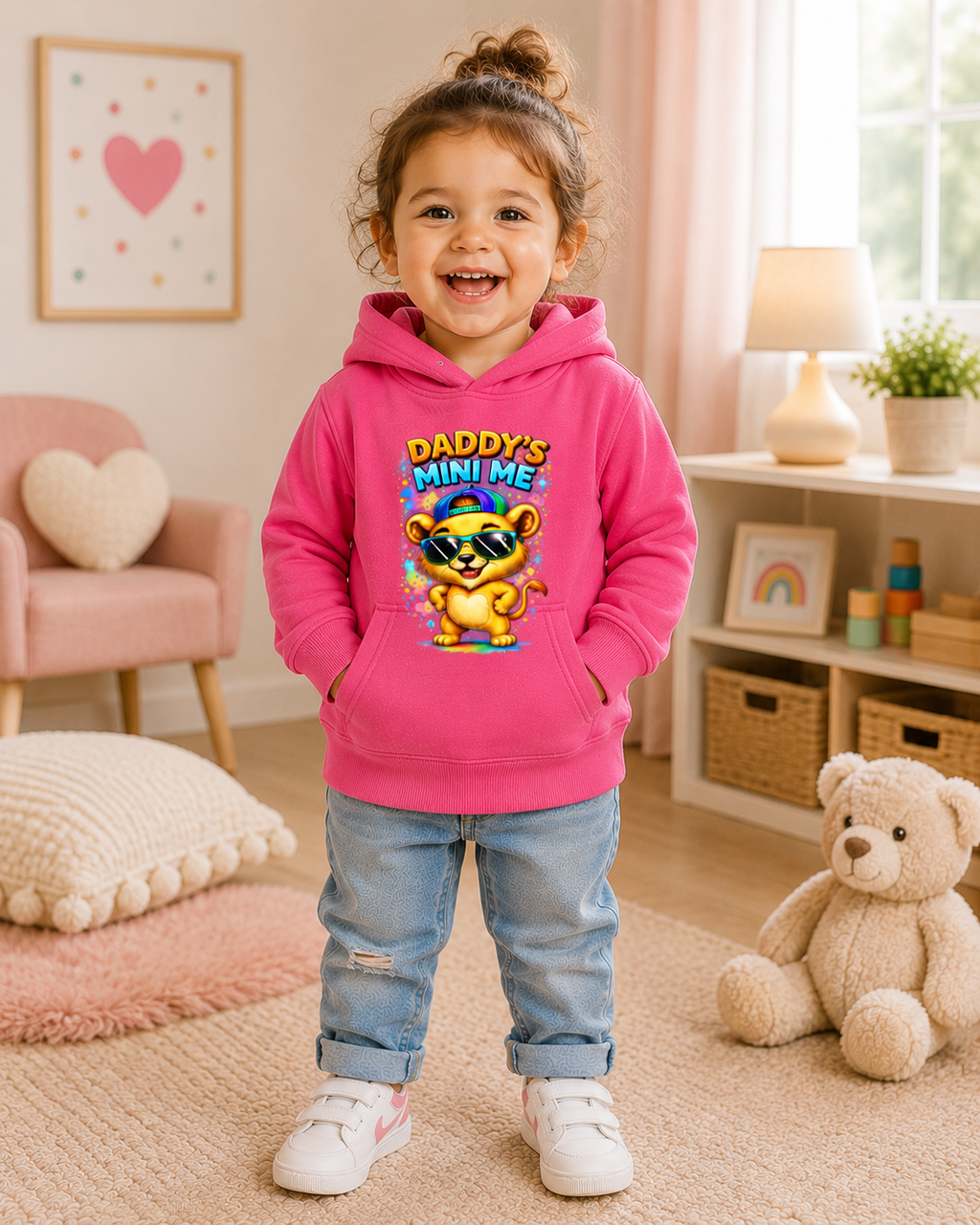 Daddy's Mini Me Toddler Hoodie, Lion Graphic Hoodie, Toddler Boy Sweatshirt, Cute Kids Hoodie, Father's Day Gift