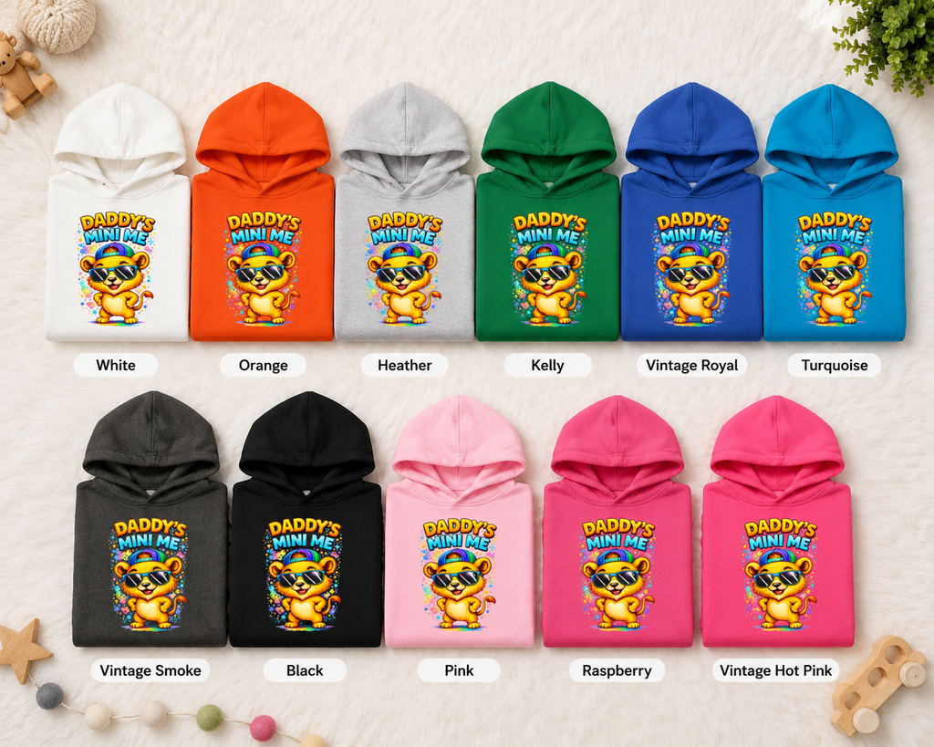 Daddy's Mini Me Toddler Hoodie, Lion Graphic Hoodie, Toddler Boy Sweatshirt, Cute Kids Hoodie, Father's Day Gift