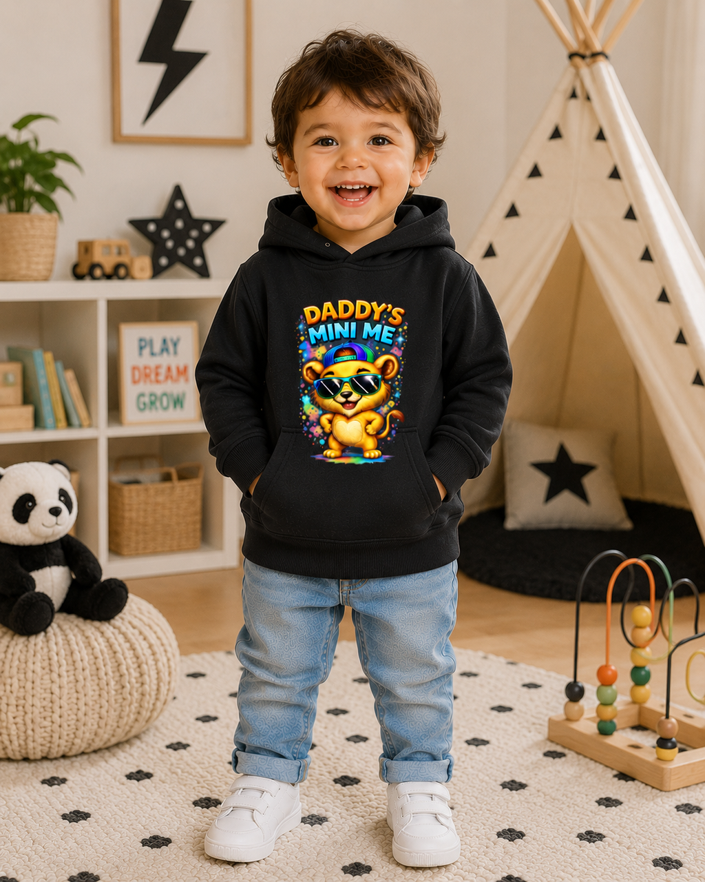Daddy's Mini Me Toddler Hoodie, Lion Graphic Hoodie, Toddler Boy Sweatshirt, Cute Kids Hoodie, Father's Day Gift