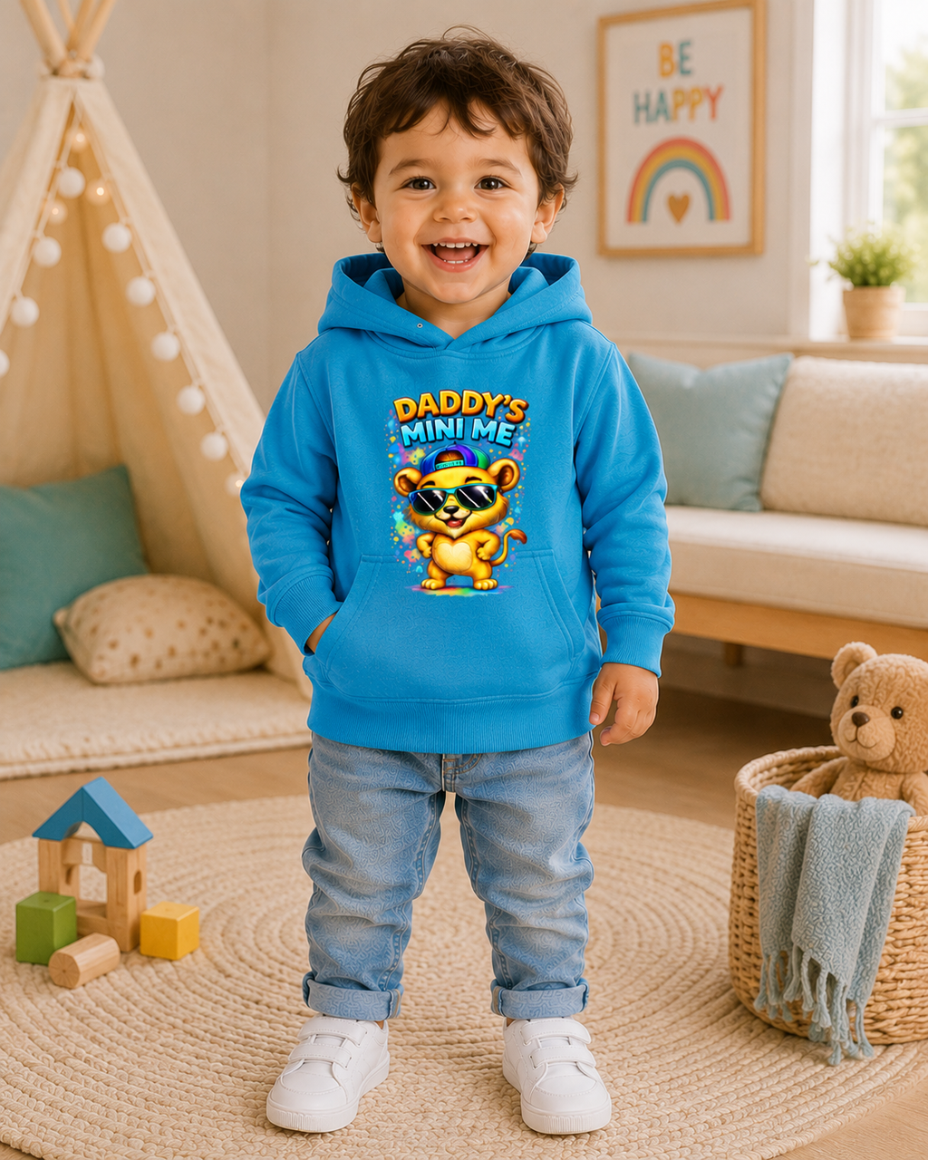 Daddy's Mini Me Toddler Hoodie, Lion Graphic Hoodie, Toddler Boy Sweatshirt, Cute Kids Hoodie, Father's Day Gift