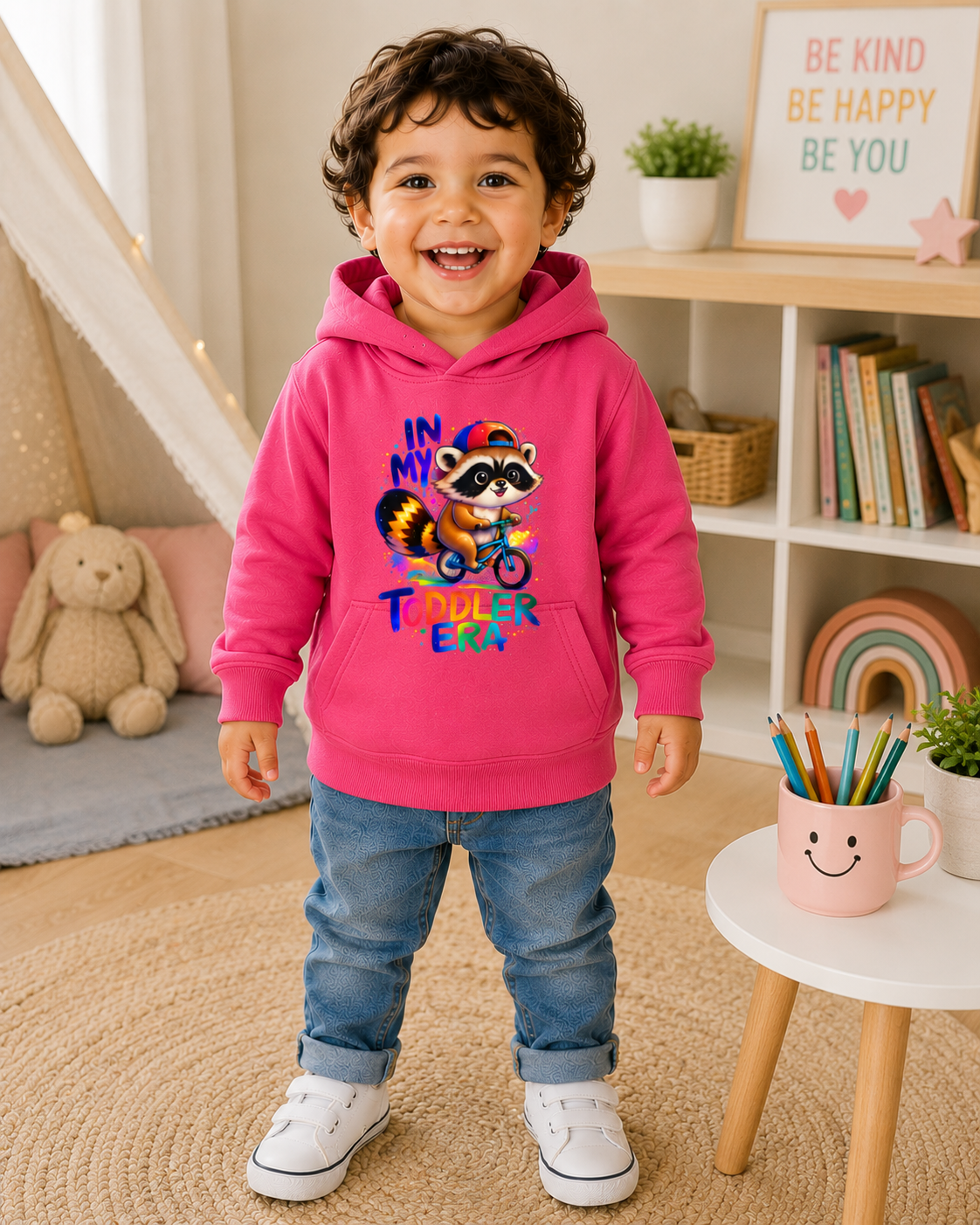 In My Toddler Era Hoodie, Cute Raccoon Toddler Hoodie, Kids Hooded Sweatshirt, Toddler Boy Hoodie, Toddler Girl Gift