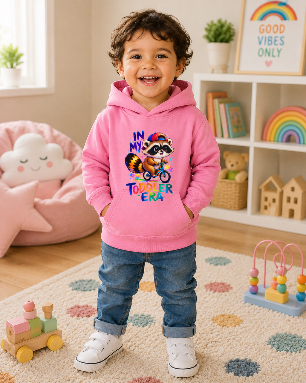 In My Toddler Era Hoodie, Cute Raccoon Toddler Hoodie, Kids Hooded Sweatshirt, Toddler Boy Hoodie, Toddler Girl Gift