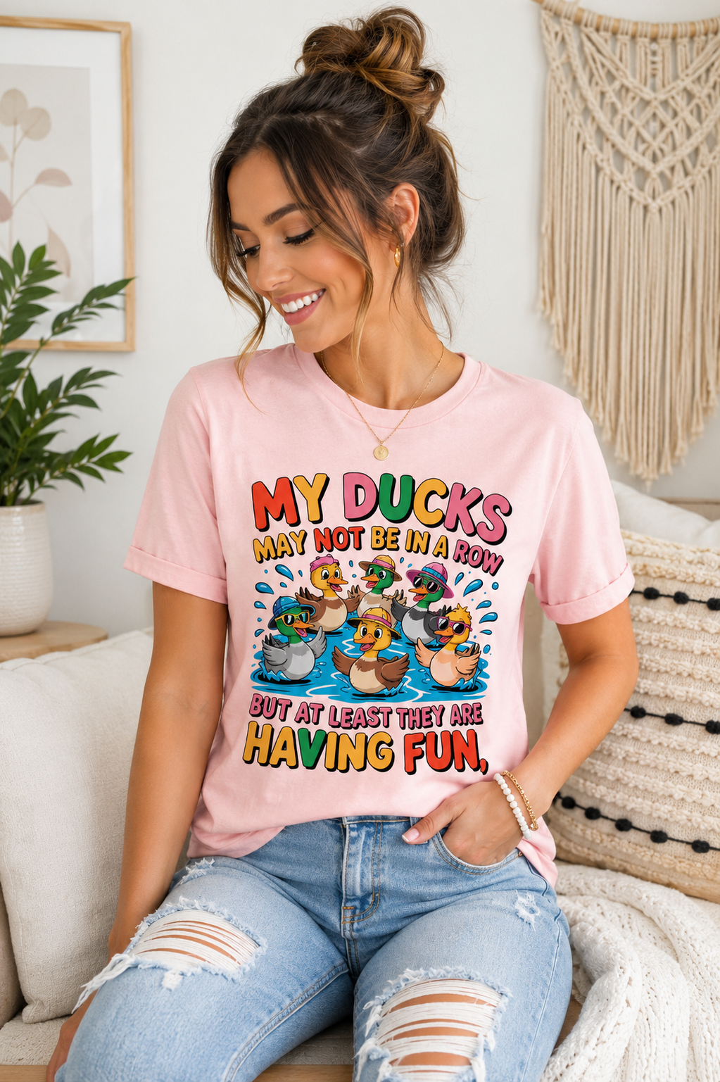 Funny Duck Graphic Tee for Women, Cute Duck Shirt, Duck Lover Gift, Funny Animal T-Shirt, Casual Graphic Tee, Gift for Her