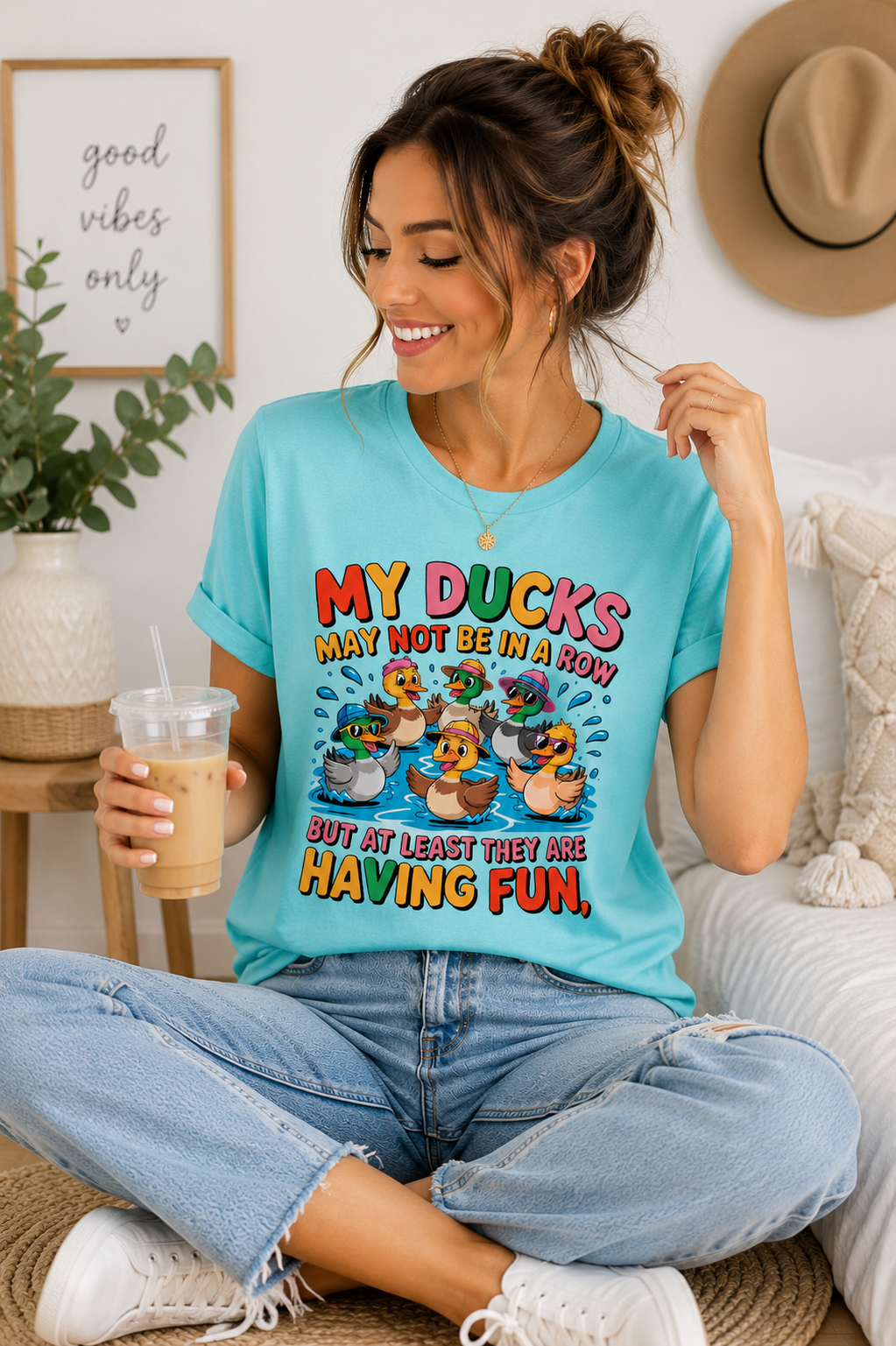 Funny Duck Graphic Tee for Women, Cute Duck Shirt, Duck Lover Gift, Funny Animal T-Shirt, Casual Graphic Tee, Gift for Her